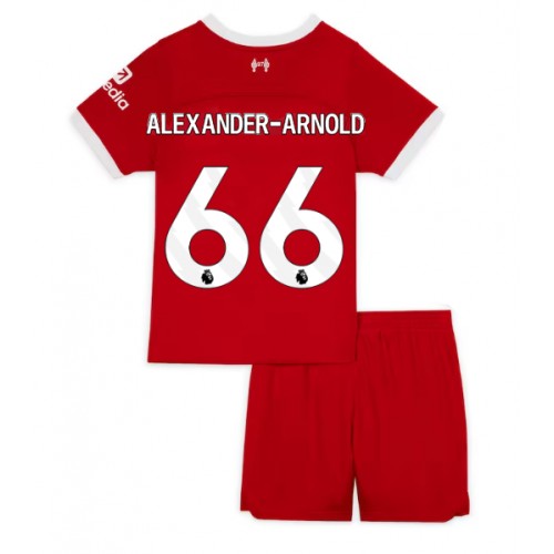 Fotbalové Dres Liverpool Alexander-Arnold #66 Dětské Domácí 2023-24 Krátký Rukáv (+ trenýrky)